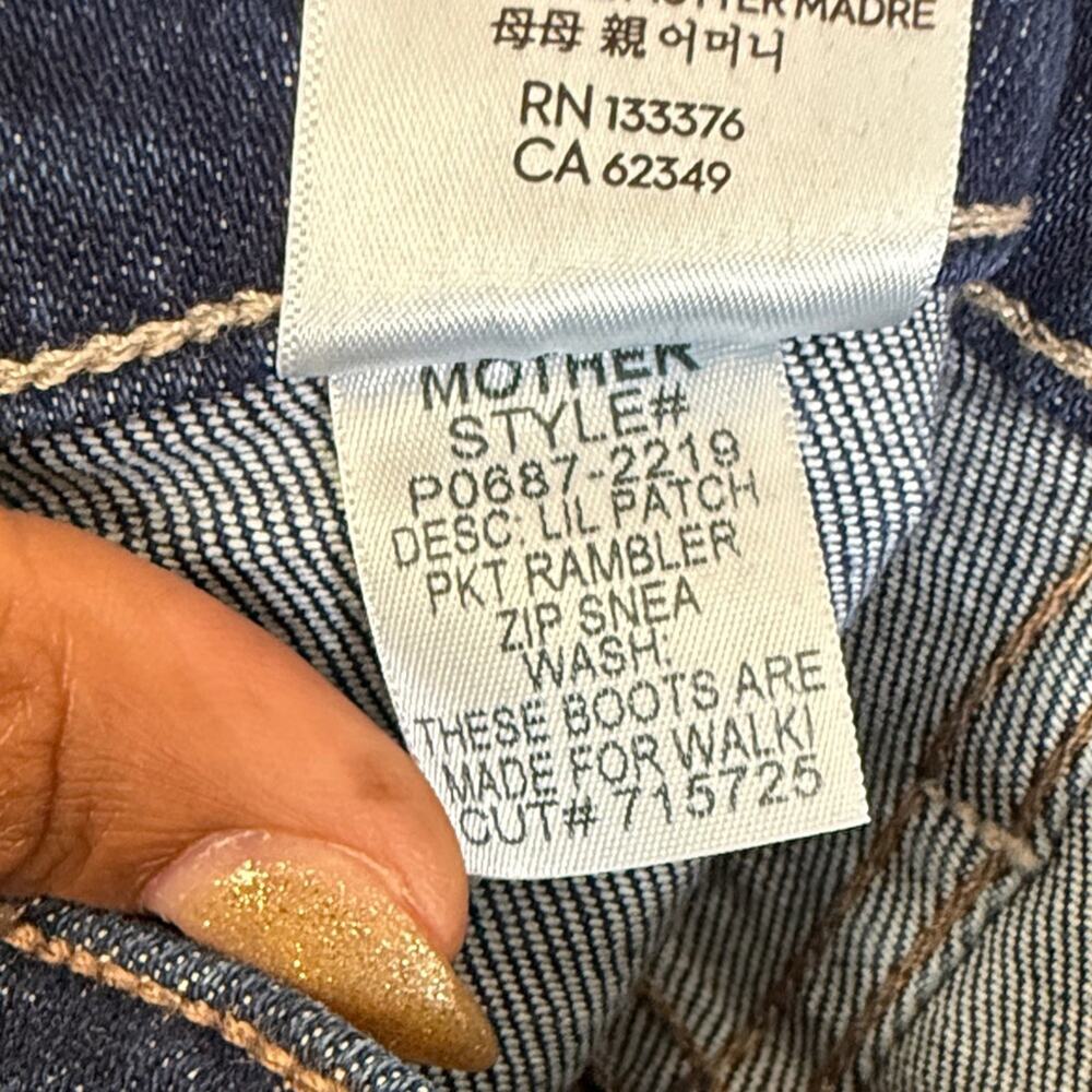 NWT! MOTHER The Lil Rambler Patch Pocket High Waist Straight Leg Jeans size 31P - Picture 12 of 16
